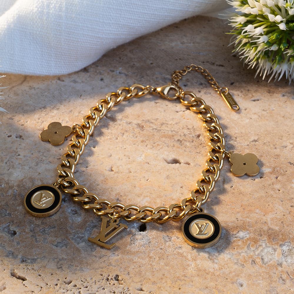 Pulsera Mujer LV Trebol - Ref105
